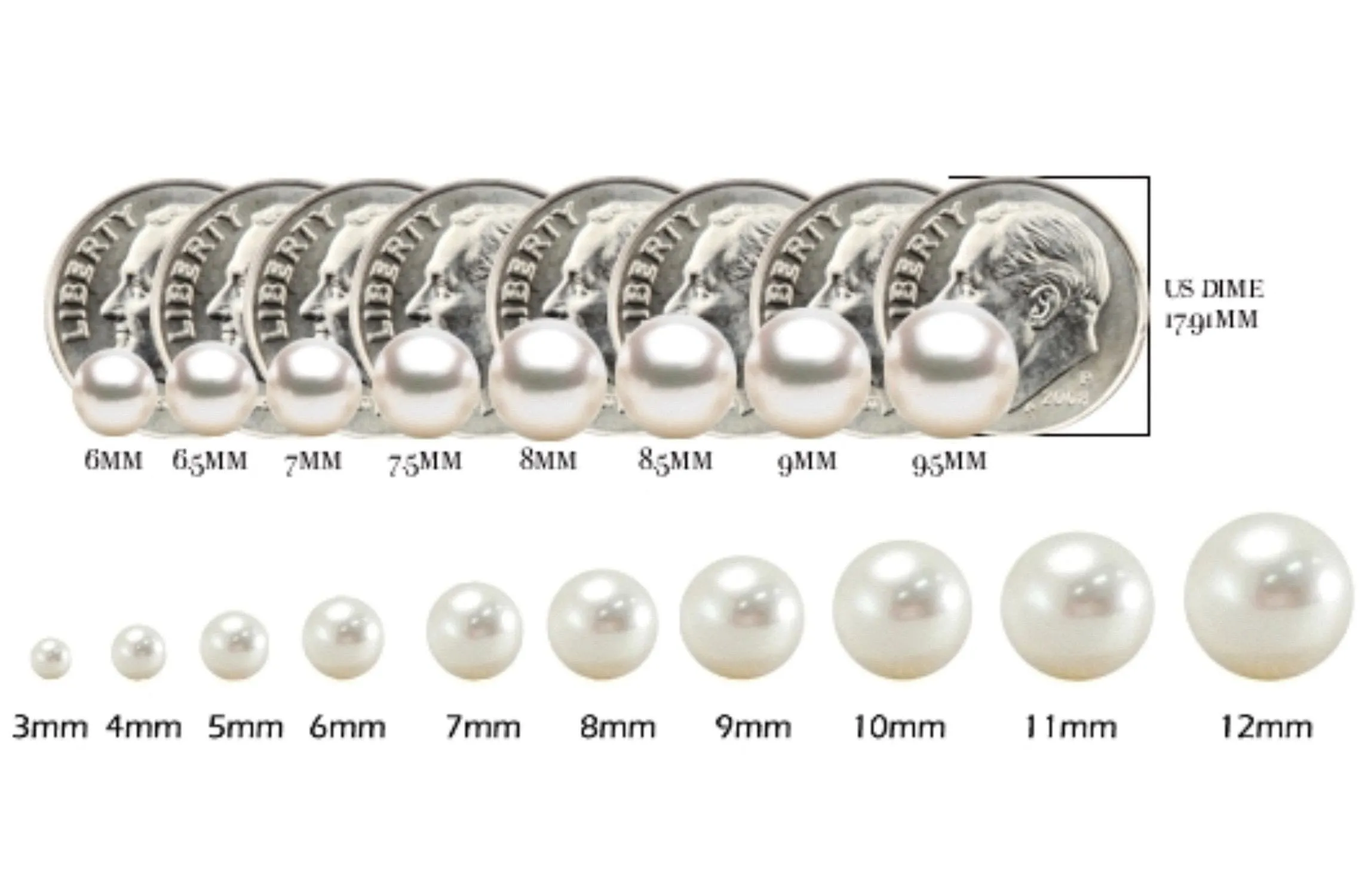 Peach Freshwater Pearl Stud Earrings Sterling Silver 8mm