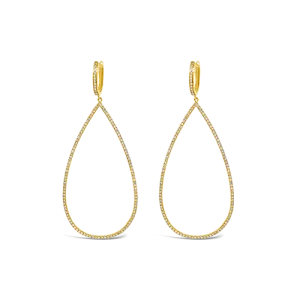 Pear Shaped Dangle Diamond Earrings