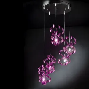Pink Cluster Ribbon Ceiling Light