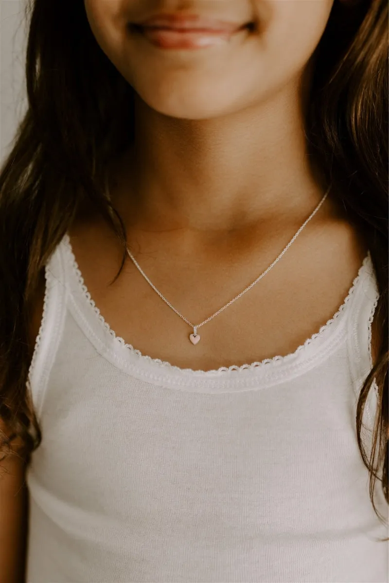 Pink Petite Darling Necklace - Silver