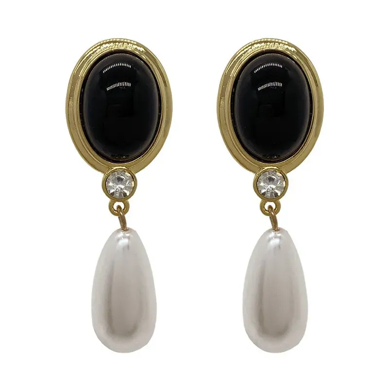 Pre Order:  French Retro Dripping Oil Dangle Earrings