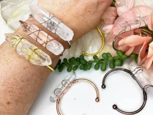 Quartz Point Cuff Bracelets