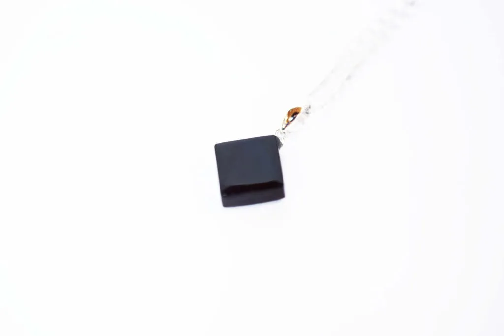 Raden Pendant Necklace - Stained Glass Style / Pink Color / Small Size-, Japanese Lacquer Jewelry, Kyoto Jewelry