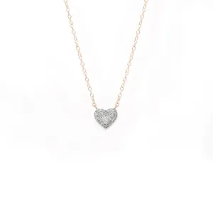 R/G Diamond Heart Pendant 9ct