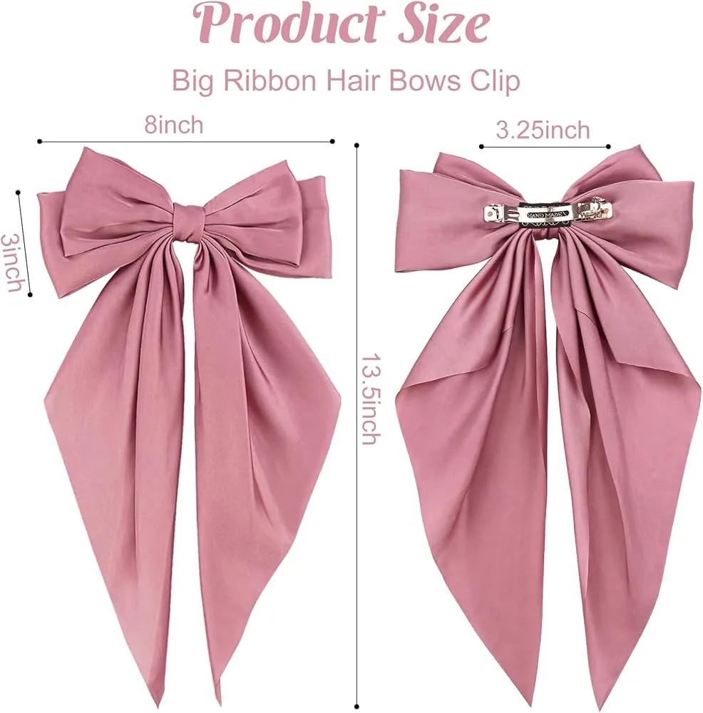 Ribbon Hairclip Vintage Satin Bow Bowknot Hairpin Women Hair Clip   273074