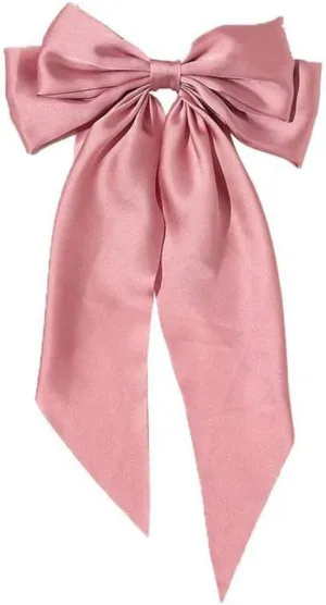 Ribbon Hairclip Vintage Satin Bow Bowknot Hairpin Women Hair Clip   273074