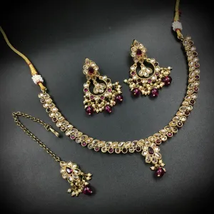 Round Neck Antique Necklace Set 4652-33