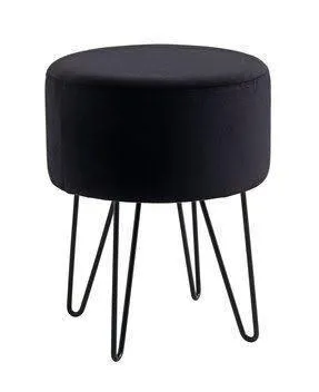 Round Pouffe with Hairpin Base