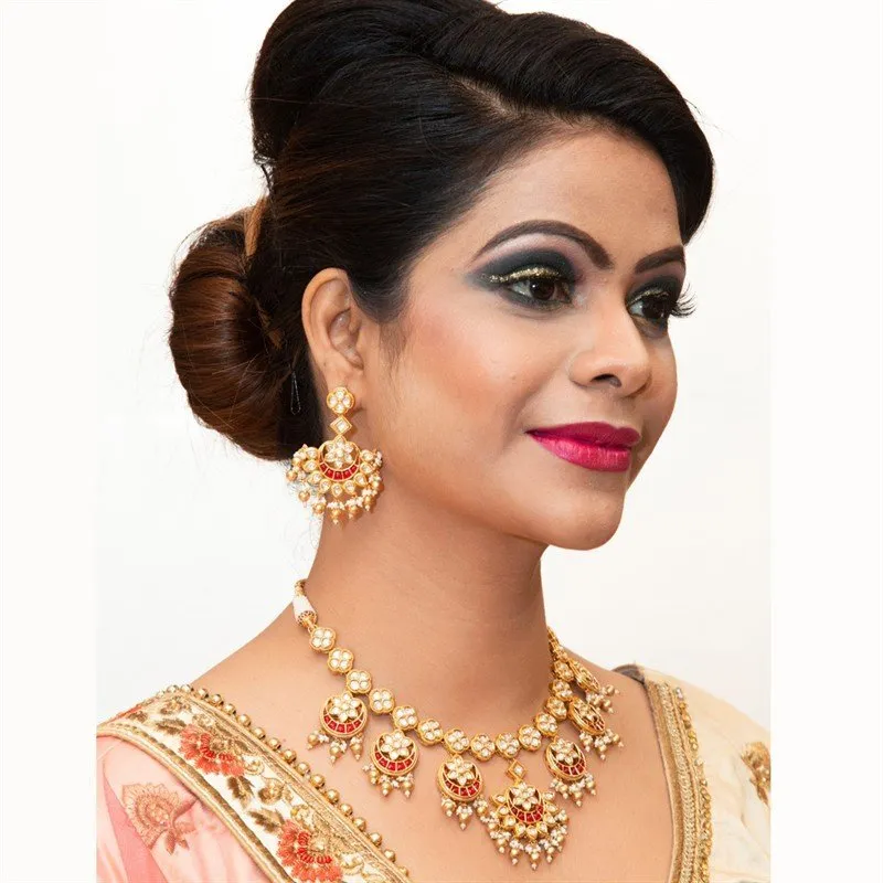Ruby Kundan Necklace Set
