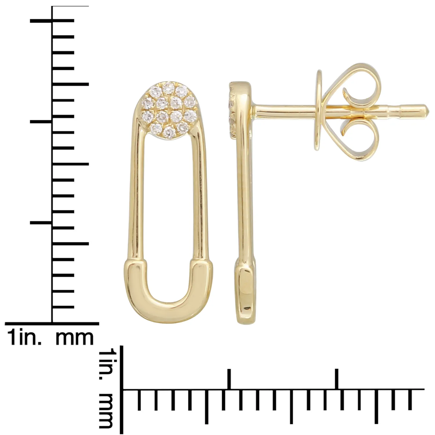 Safety Pin Drop Earrings