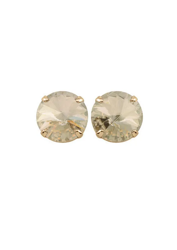 Silver Shade Rivoli Studs