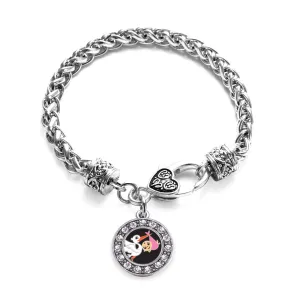 Silver Stork Brings A Girl Circle Charm Braided Bracelet