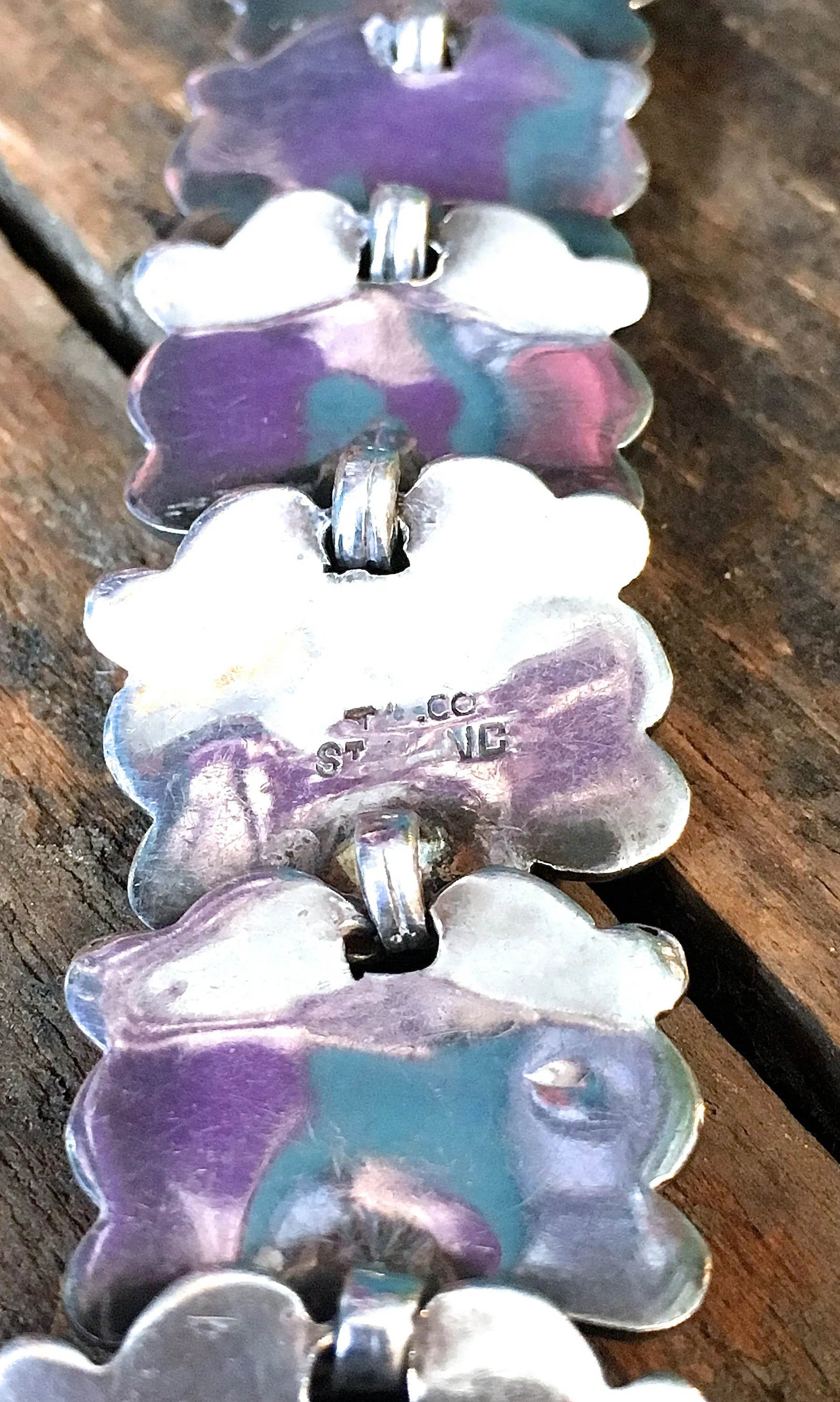 SILVER STRIKE 1950s Mexican Sterling Silver Aztec Pre Columbian Bracelet