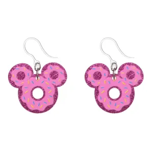 Sprinkle Donut Mouse Dangles Hypoallergenic Earrings for Sensitive Ears Made with Plastic Posts