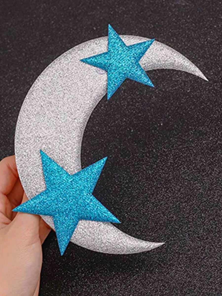 Star Hair Clip Sparkly Sliver Moon Hair Barrette Party Wedding Hair Accessories