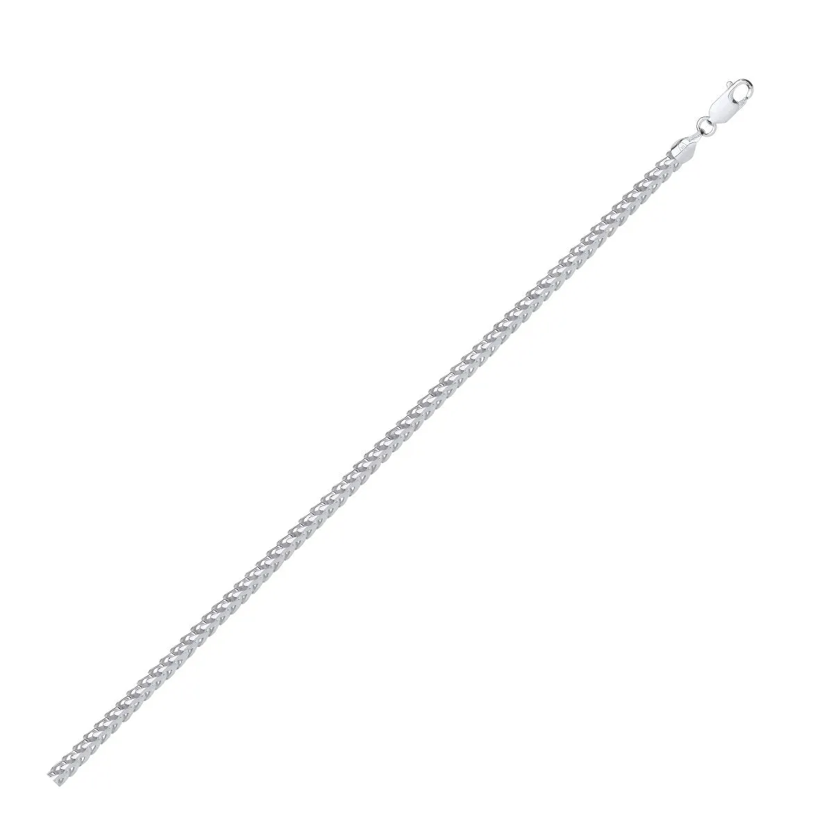 Sterling Silver 4mm Solid Franco Bracelet