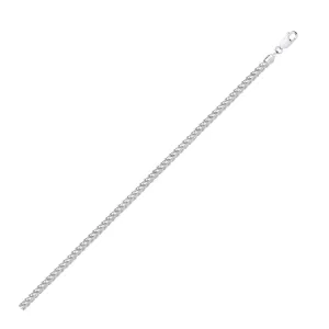 Sterling Silver 4mm Solid Franco Bracelet