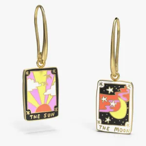 Sun   Moon Tarot Dangle Earrings