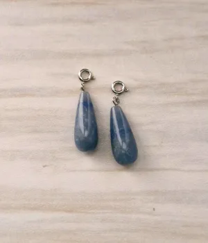 Teardrop Gemstone Briolette Cabochon Silver Detachable Dangles