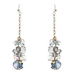Trendy Design Crystal Rhinestone Lovely Cluster Balls Dangle Earrings E846 Blue Trendy Design Crystal Rhinestone Lovely Cluster Balls Dangle Earrings E846 Blue