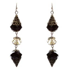 Trendy Fashion Crystal Rhinestone Stylish Pointed Tear Drop Earrings E829 Black Trendy Fashion Crystal Rhinestone Stylish Pointed Tear Drop Earrings E829 Black