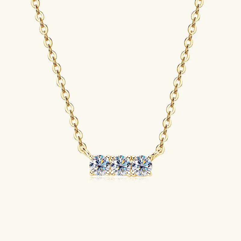 Triple Luck Premium Moissanite Pendant Necklace