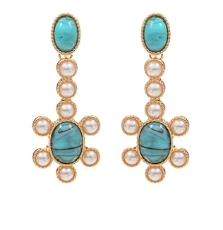 Turquoise Stone Drop Earring
