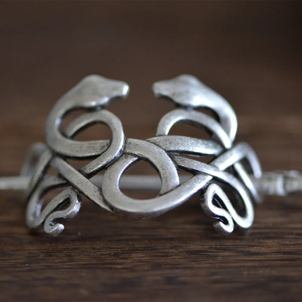 Viking Hairpin Double Head Snake Hair Jewellery