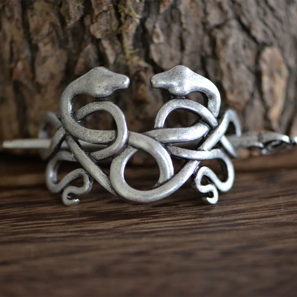 Viking Hairpin Double Head Snake Hair Jewellery