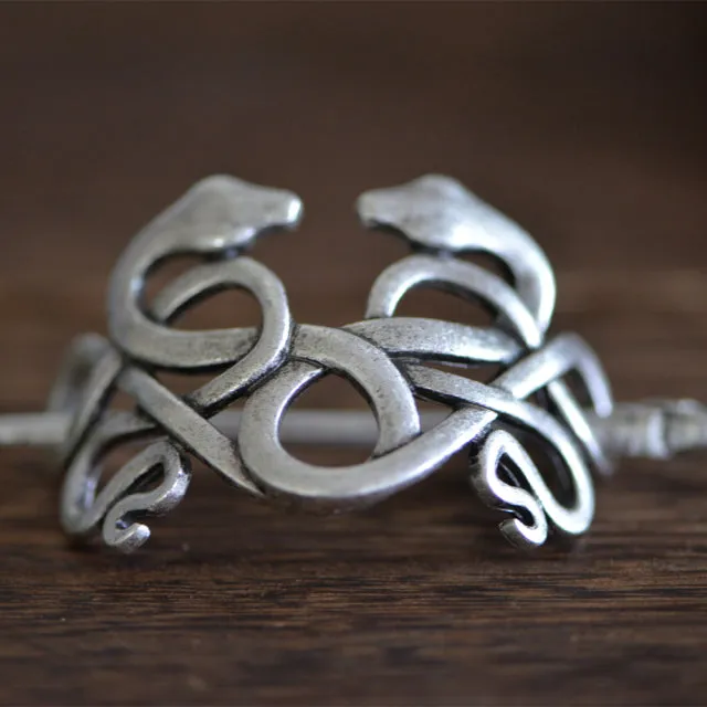 Viking Hairpin Double Head Snake Hair Jewellery
