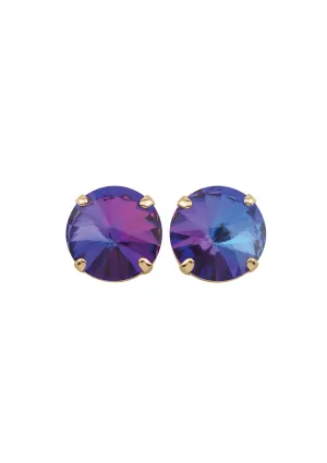 Violet Blue Rivoli Studs