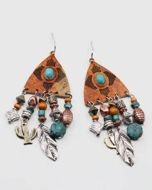 Western Metal Fringe Earrings