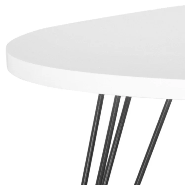 Wynton Retro Mid-Century Lacquer Coffee Table - White/Black