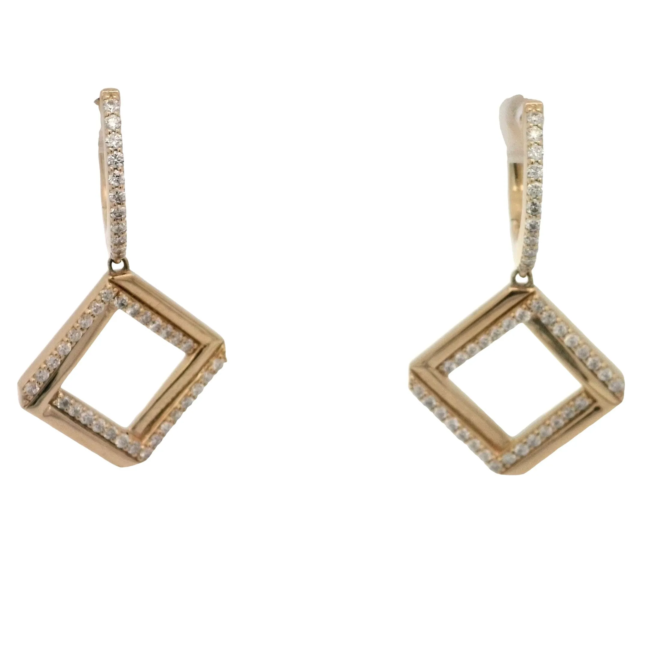 Yellow 14 Karat Dangle Lab Grown Diamond Earrings