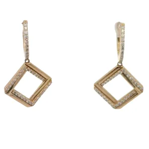 Yellow 14 Karat Dangle Lab Grown Diamond Earrings