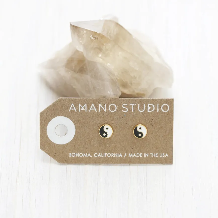 Yin Yang Stud Earrings