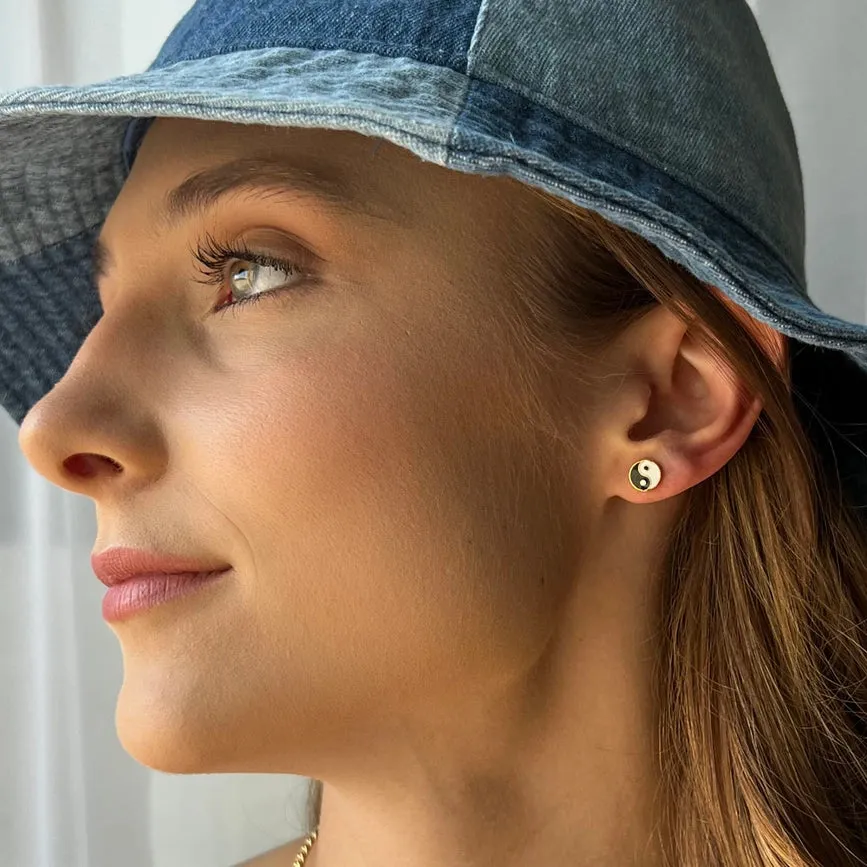 Yin Yang Stud Earrings
