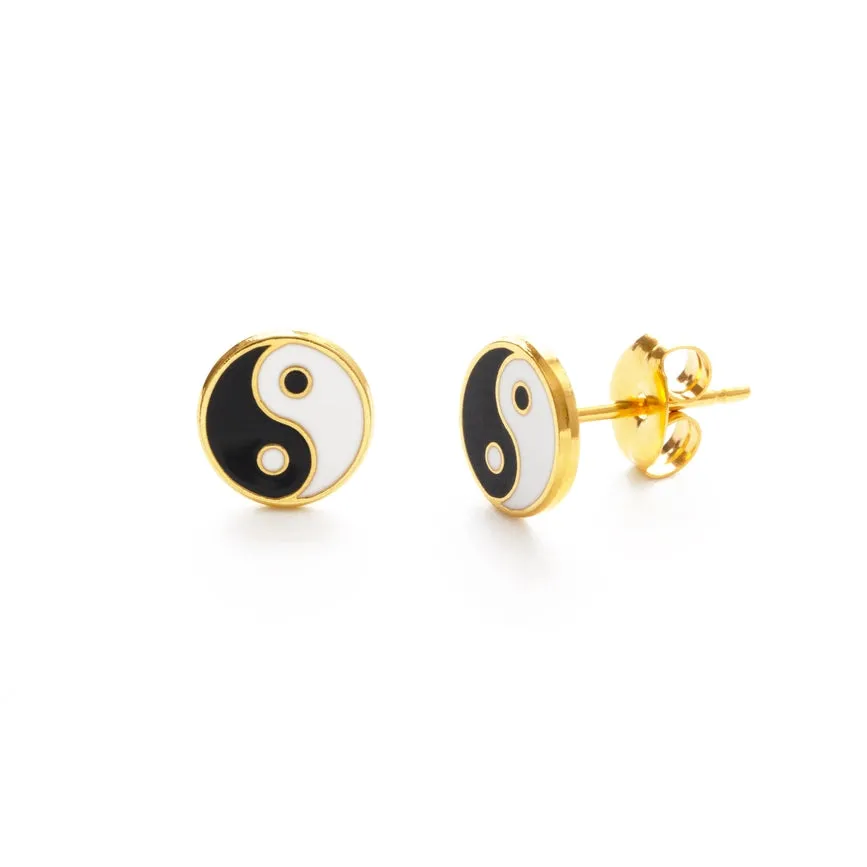 Yin Yang Stud Earrings